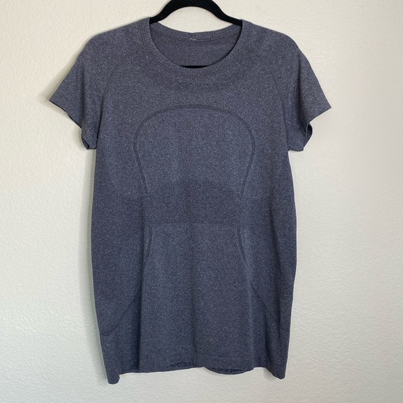 Lululemon swiftly top short sleeve Sz 12 long twelve grey - Picture 1 of 4